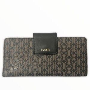 Fossil signature coated canvas & Leather wallet